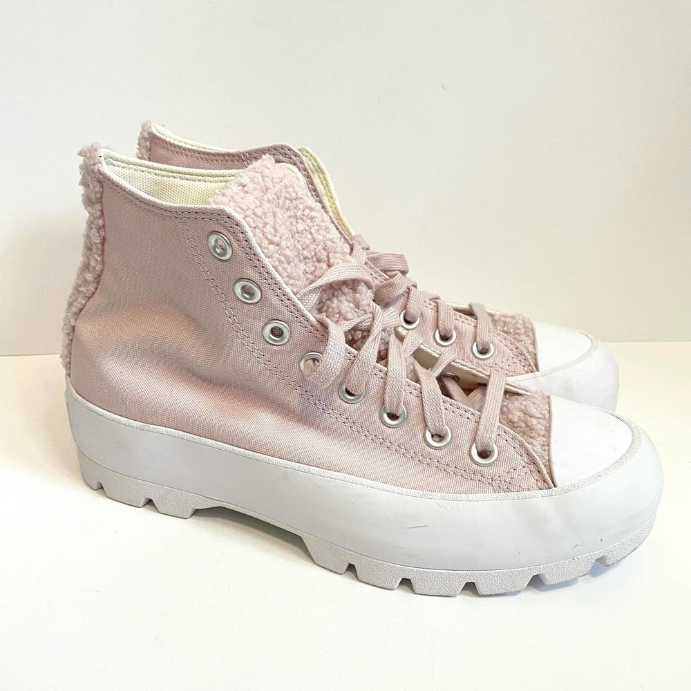 Converse Chuck Taylor All Star Lugged High Top Platform Sneakers Light Pink